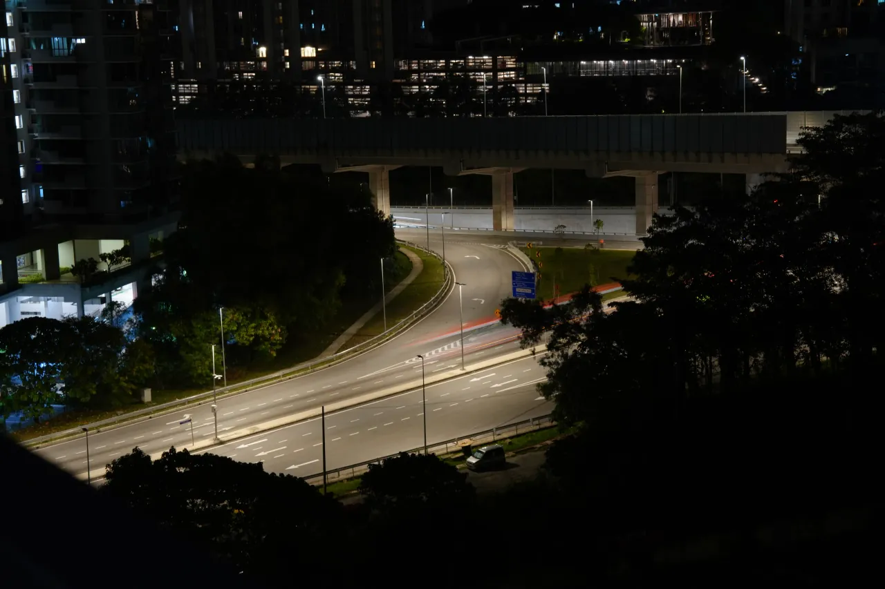 Long-exposure light trails on KL highways — cityscape photography